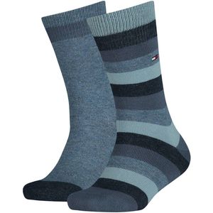 Tommy Hilfiger gestreepte sokken - set van 2 blauw