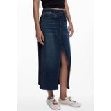 Desigual - Fal_Twisted 25Wwfd 03 - Lange Denim Rok - Blauw - Katoen
