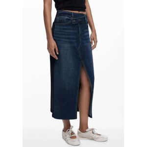 Desigual - Fal_Twisted 25Wwfd 03 - Lange Denim Rok - Blauw - Katoen