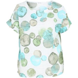 Paprika top met all over print vert