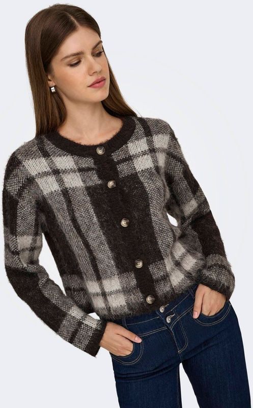 Only - Beverly Life - Vest - Bruin - Lange Mouw