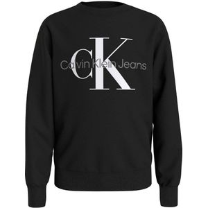 Calvin Klein sweater Terry met logo zwart