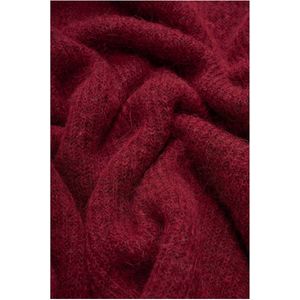 Expresso trui met wol rood gebreid