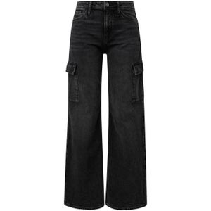 s.Oliver wide leg jeans black denim