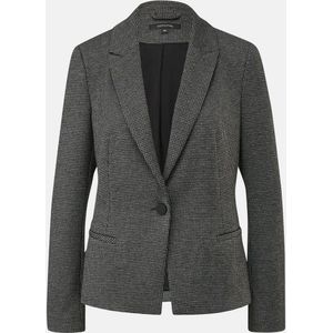 Comma Getailleerde Blazer met Pied-de-poule Antraciet