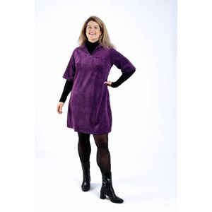 Paprika corduroy A-lijn jurk paars