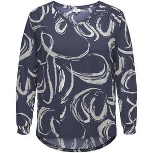 ONLY CARMAKOMA blousetop CARCLASSY met all over print blauw