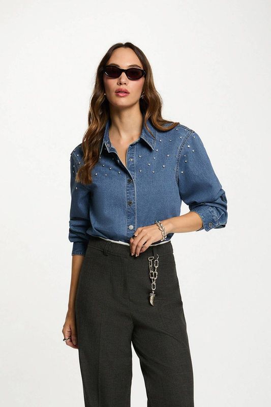 MORGAN blouse, Denim Stone, 32