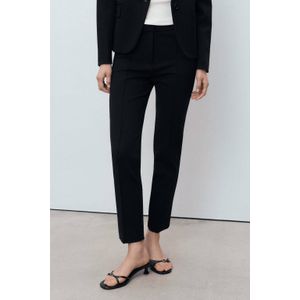 Mango - Straight Regular Waist - Pantalon - Zwart