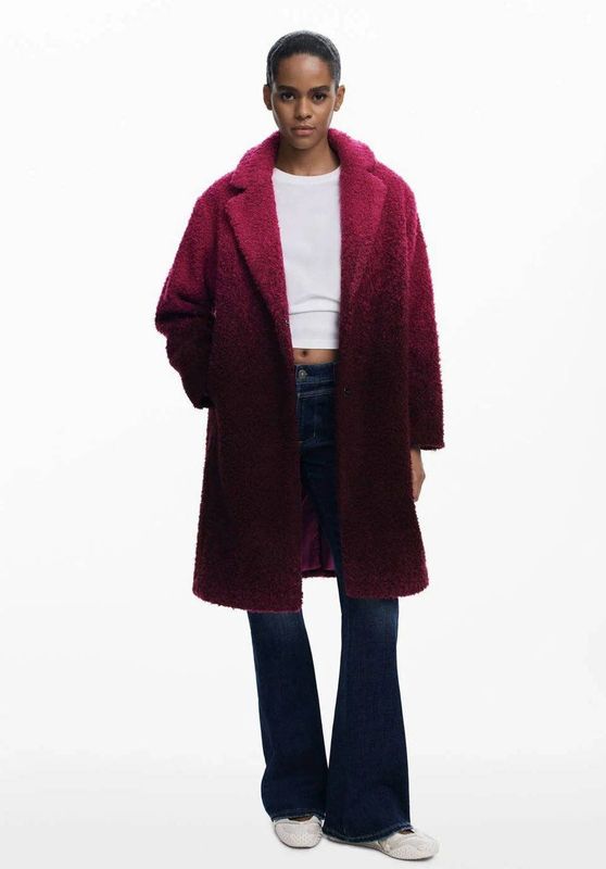 Desigual - Wintermantel - Rood - Klassieke Mantel - Warm Gevoerd