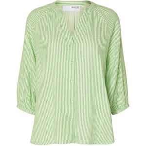 SELECTED FEMME gestreepte blouse SLFALBERTA groen