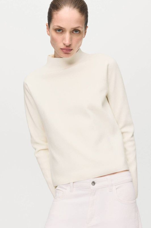 MANGO Trui 'CHIMNEY'  lichtbeige