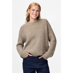 pieces - PCCLEO LS O-NECK CHUNKY KNIT NOOS - Gebreide Trui - Greige