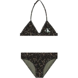 Calvin Klein triangel bikini olijfgroen/zwart