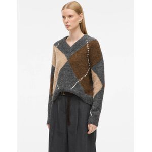 ROUGE EDIT gebreide trui grijs