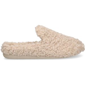 Manfield Teddy Pantoffels Beige