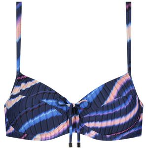 Cyell niet-voorgevormde beugel bikinitop donkerblauw/multi