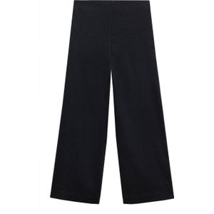 Mango cropped wide leg broek zwart