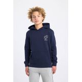 America Today hoodie met backprint blauw