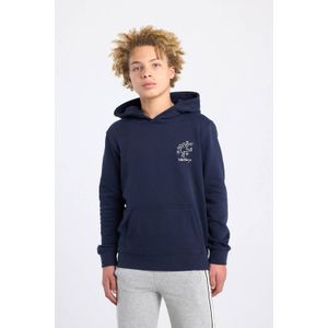 America Today hoodie met backprint blauw