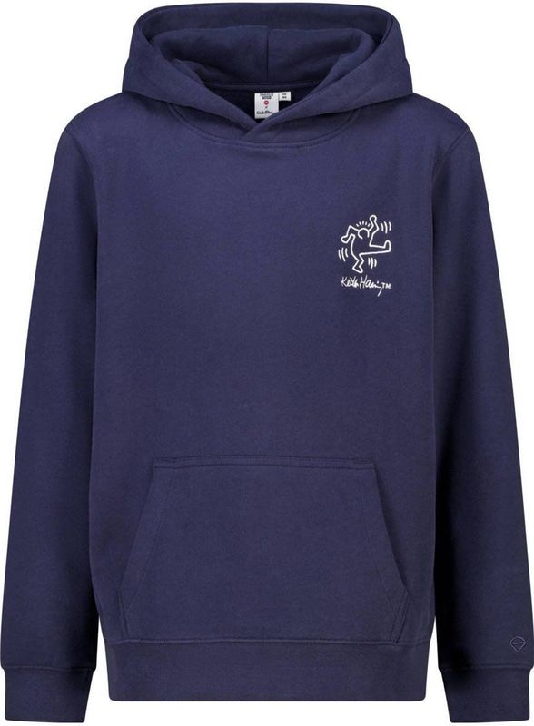 America Today hoodie met backprint blauw