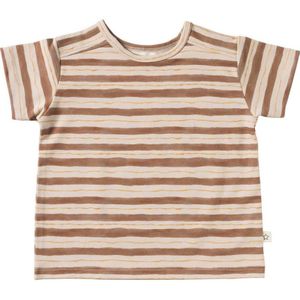 Your Wishes baby gestreept T-shirt Pete bruin/offwhite