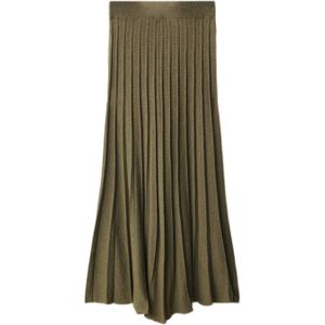 Mango plissé rok kaki