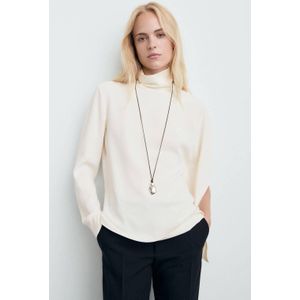 Mango asymmetrische top ecru
