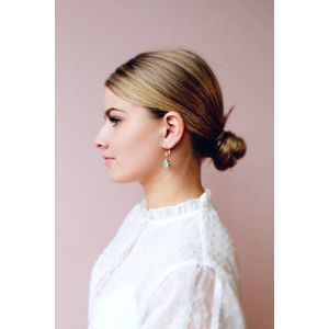 Otazu gold plated oorbellen met Swarovski kristallen Classic Pacific Opal
