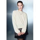 Mango pullover ecru met glitter