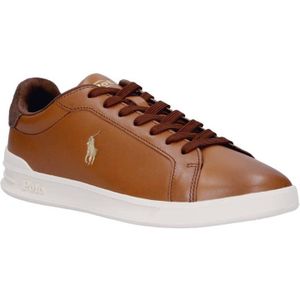 POLO Ralph Lauren leren sneakers cognac bruin