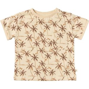 Your Wishes T-shirt Paolo met all over print beige/bruin