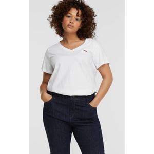 Levi's Plus T-shirt met logo wit/rood