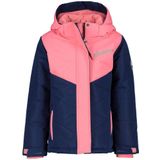 29FT ski-jack donkerblauw/roze