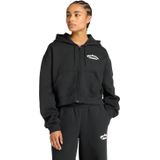 New Balance - Zwarte Zip Hoodie - Dames - Katoen