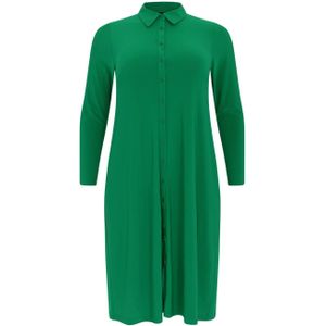 Yoek blousejurk van travelstof DOLCE groen