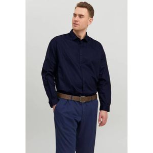 JACK & JONES PLUS SIZE zakelijk overhemd donkerblauw