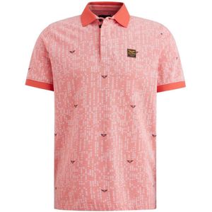 PME Legend regular fit polo met all over print roze