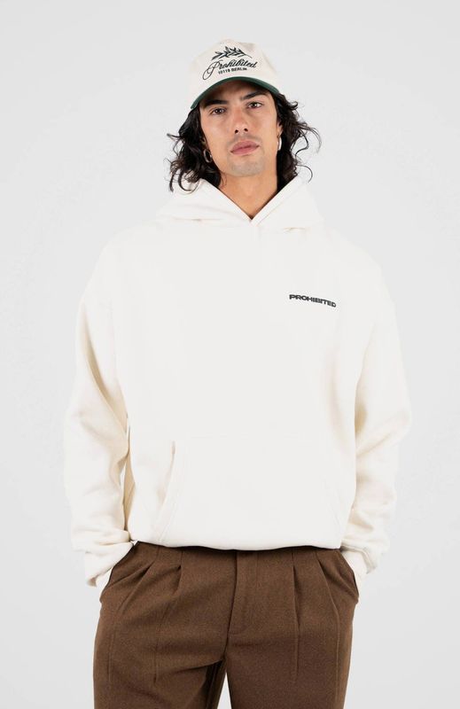 Prohibited Sweatshirt 'Prohibited'  crème / zwart