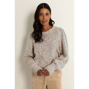 Claudia Sträter trui taupe gebreid