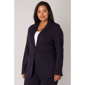 Base Level Curvy blazer Yacey donkerblauw