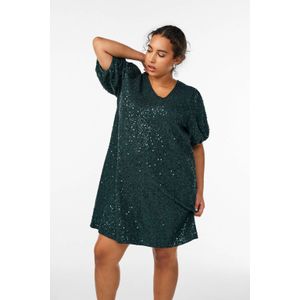 Zizzi jurk met pailletten groen