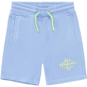 Cars sweatshort GRUSS lichtblauw/neon geel