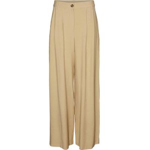 AWARE by VERO MODA high waist wide leg pantalon VMJOURNI beige