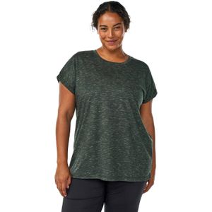 ACTIVE By Zizzi Plus Size sport T-shirt donkergroen