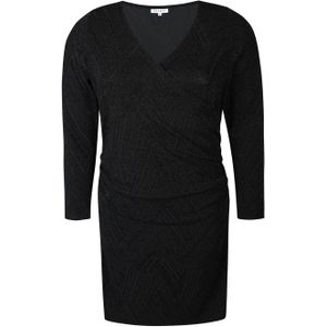 Zhenzi jurk met textuur zwart