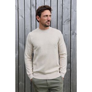 Kultivate trui gebreid beige