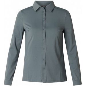 Yest blouse van travelstof grijs