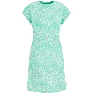 WE Fashion jurk met bladprint groen