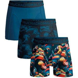 Muchachomalo boxershort TOUCAN -set van 3 blauw